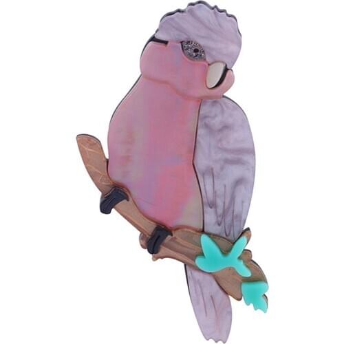 New Fashion Lovely Acrylic Bird Brooch Pins For Women Resin Animal Brooches Collar Scarf Buckle Broche Jewelry Christmas Gifts