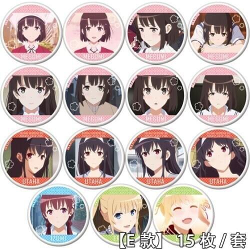 58mm Badges How to Raise a Boring Girlfriend Megumi Kato Saenai Heroine No Sodatekata Katou Brooch Icons Buttons