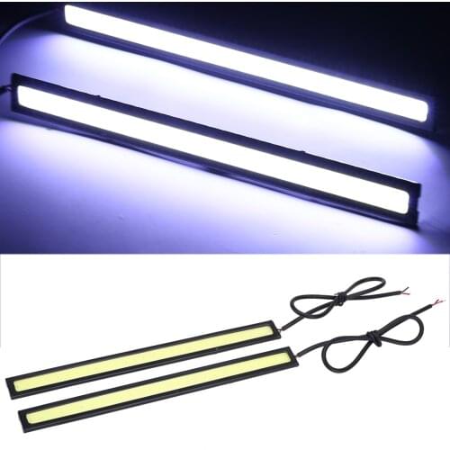 1Pair 17cm Universal Waterproof Daytime Running lights COB Fog Lamp Car Styling Led Day light Lamp for Car Light Source