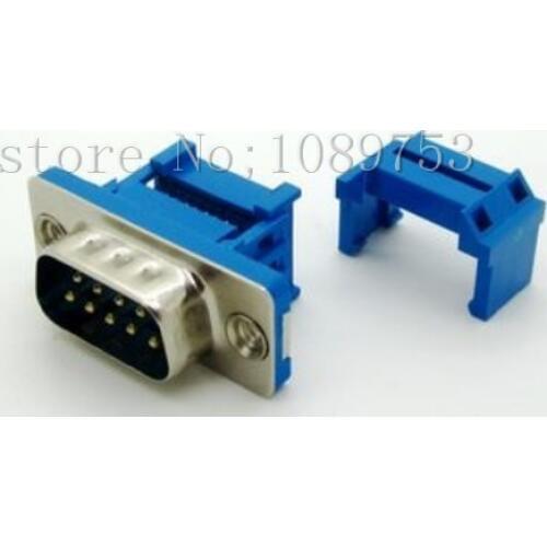 10Pcs Parallel Port D-SUB DB9 Male IDC Flat Ribbon Cable Connector