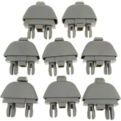 10Pcs Gray Sun Visor Fixator Clip Sunshade Fastener 6R0857561 For Passat B7 Ameo Vento Cittgo Rapid Mii 6R0 857 561