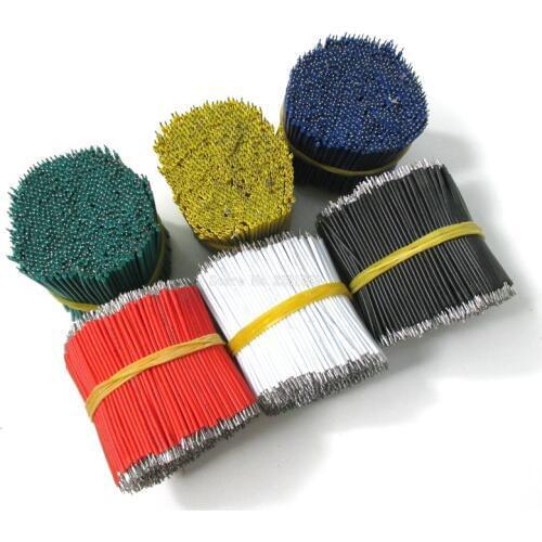 100PCS/LOT Tin-Plated Breadboard Jumper Cable Wire 5cm 50mm 22AWG Flexible Two Ends PVC Wire Electronic PCB 1007-22AWG