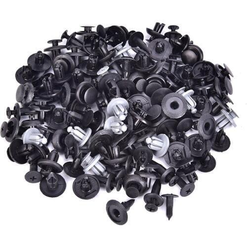 100Pcs Plastic Mixed Screw Rivet Clip Fastener Set For Car Trunk Bumper Fender