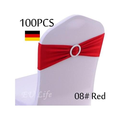 100PCS Spandex Lycra Chair Sashes with Buckle for Wedding Banquet Party Decoration bandeau chaise marriage