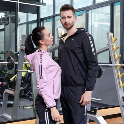 2021 Sports Sauna Suits Women Men Sportswear Set Gym Clothing Heavy Duty Weight Loss Fitness Running Workout Outfit Lovers