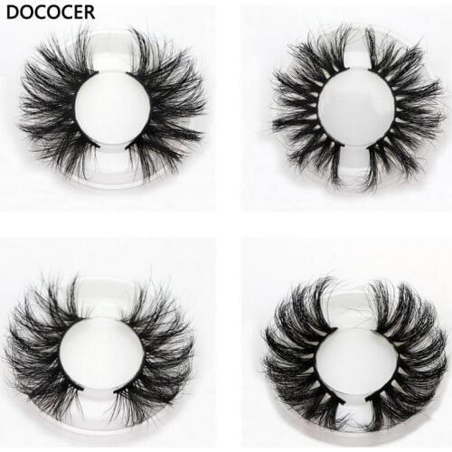 25mm 100% handmade natural thick Eye lashes wispy makeup extention tools 3D mink hair volume soft false eyelashes
