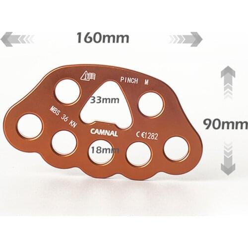 36KN Paw Rigging Plate with 8 Holes Separator Device for Climbing Caving Arborist Rope Equipment Hardware