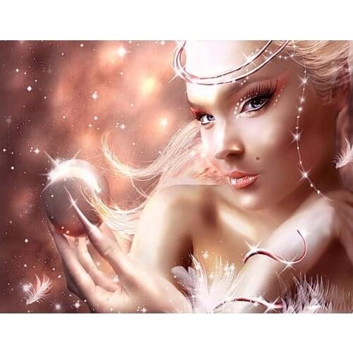 5d art Diamond embroidery Elf Beauty diy diamond painting full square round diamond mosaic girl 3d picture of rhinestones A560