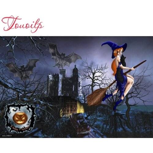 5d diy diamond embroidery full square round drill 5d diamond painting Halloween Cross Stitch Rhinestone mosaic home decoration