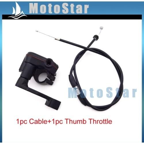 Aluminum 7/8'' Thumb Throttle Cable Accelerator + Handle Assembly For Chinese 50cc 70cc 90cc 110cc 125cc ATV Quad Kazuma Sunl