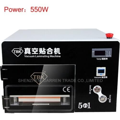 7''LCD Screen OCA Laminating Machine Vacuum Laminator with Built-in Air Compressor & Vacuum Pump & Debubbler TBK