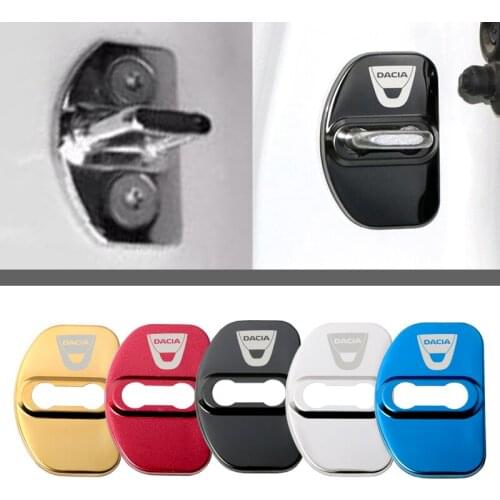 Car-Styling car door lock cover Auto Emblems Case For Dacia Sandero MK2 Stepway 2017 Accessories Car-Styling 4pcs