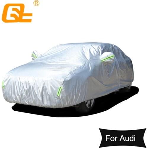 Car Covers Add cotton Outdoor sun uv protection dust rain snow protective universal for audi a4 a6 a7 a8 Q5 Q7 SUV sedan