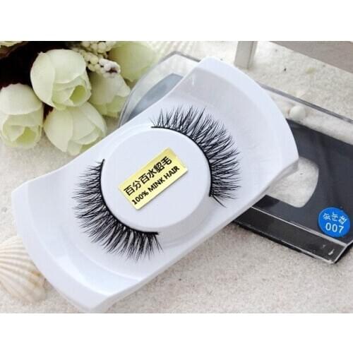 Free shipping 100% 3 D real mink lashes siberian mink fur eyelash thick false eyelashes mink lashes extension