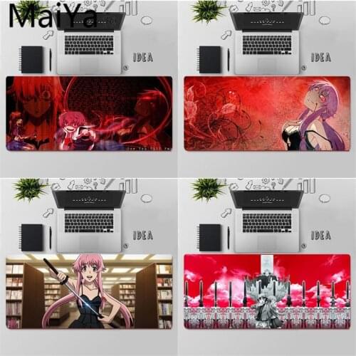 Maiya Top Quality Mirai Nikki Future Diary laptop Gaming mouse pad Free Shipping Large Mouse Pad Keyboards Mat
