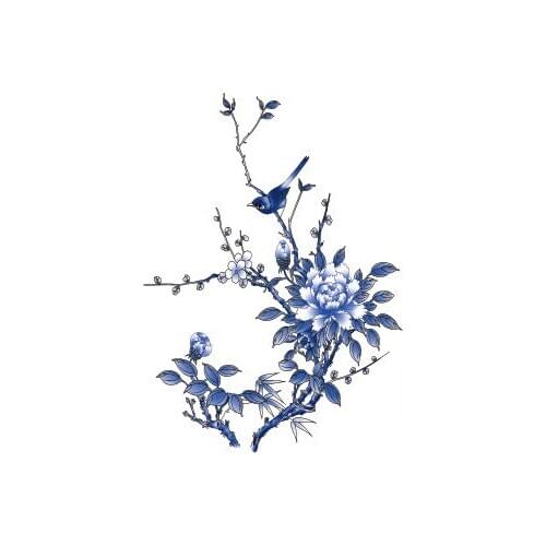 Peony Flower Birds Bud Tattoos Stickers Women Body Waist Arm Art Bracelet Tattoos Temporary Girls Butterfly Tatoos Rose Chains