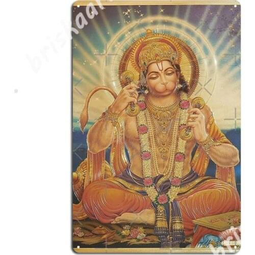 Lord Hanuman G Art Metal Signs Kitchen Classic Wall Decor Wall Cave Tin sign Posters