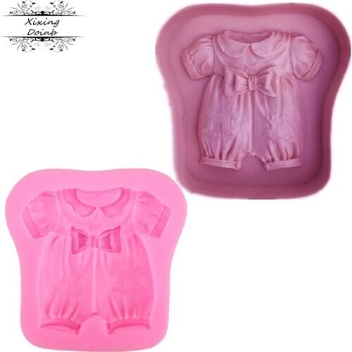 Baby clothing shape silicone soft candy mold cake decorating tool candy chocolate Soft Candy Mold