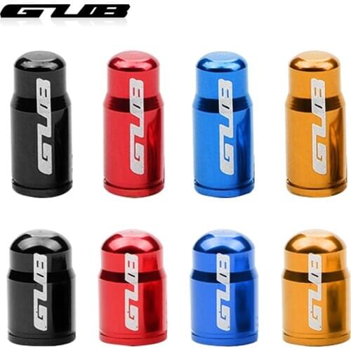 GUB 4PCS Bicycle Valve Cap Optional Schrader A/V Presta F/V CNC-machined Alloy Anodized Nipple Cover Rustic Free