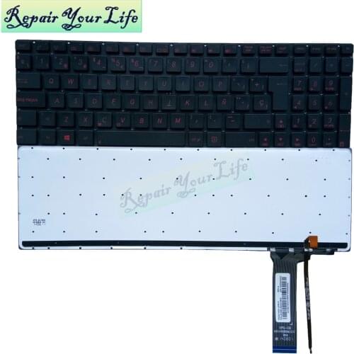 Spanish ES laptop keyboard for Asus G56 G56JK G56JR N56 N56VV N56VZ N76VB N76VJ N76VM N76VZ Spain SP with light backlit RED KEYS