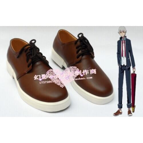 K Isana Yashiro Brown Halloween Short Cosplay Boots Shoes H016