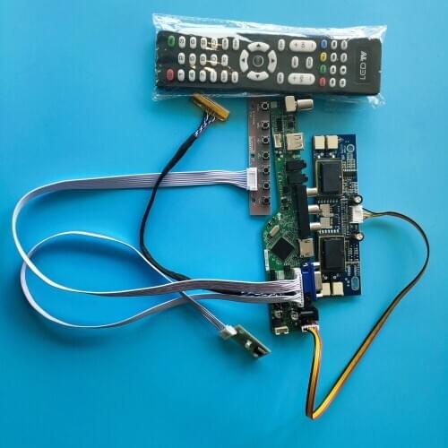 Kit for LTM230HT01 30pin LCD AV TV VGA LED LVDS HDMI USB 1920x1080 4 lamps Panel Monitor Screen Audio Controller Board Remote