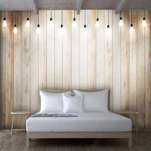 Milofi custom 3D wallpaper mural bulb wood grain living room bedroom background wall decoration painting wallpaper