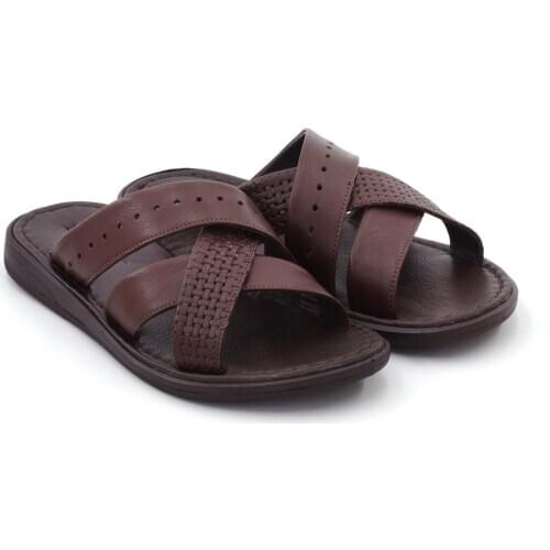 Male Slippers Genuine Leather Fashion High Quality Made in Turkey