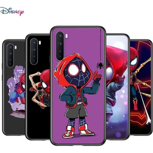 Soft TPU Cover Marvel Cartoon Spiderman for OnePlus Nord N100 N10 8T 8 7T 7 6T 6 5T Pro Black Phone Case