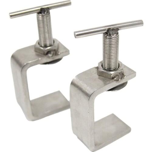 Stainless Steel U Type Card Square Tube Hoop Clip Pipe Fastener Clamp