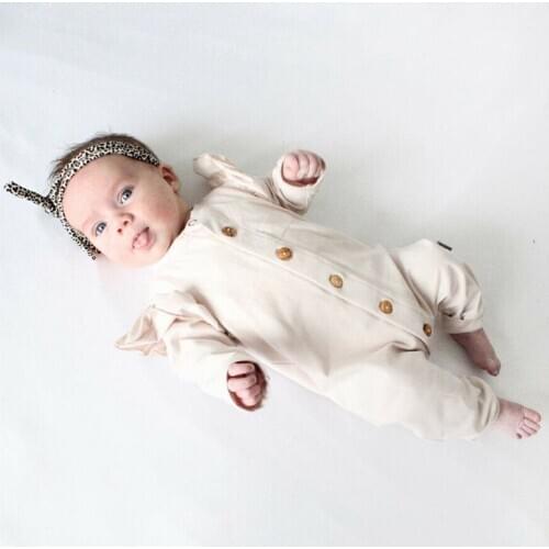 Fall Long Sleeve Kids Girls Jumpsuit for 9-24 Months Autumn knitted Newborn Rompers Toddler Infant Clothing Body for Baby D20