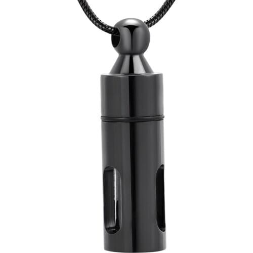IJD10038 Cremation Glass House Urn Necklace and Stainless Steel Pendant for Memorial Keeps Ashes