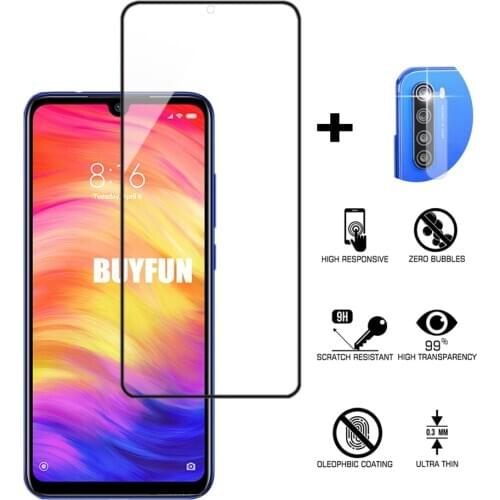 1-2pcs Transparent Safety Glass For Xiaomi Redmi Note 8t Screen Protector on for Redmi Note 8t Premium Tempered Glass