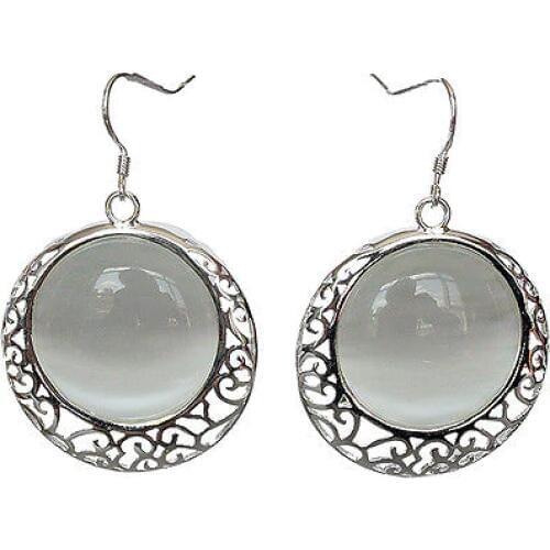 Pendientes long sterling jewelry earring Good New Style 925 Sterling Inlay Bright Green GEM Stud Earringsgirl Wedding