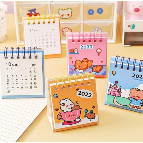 School Supplies Desktop Decoration Stationery Kawaii Animal Desk Calendar Office Desk Calendar Home