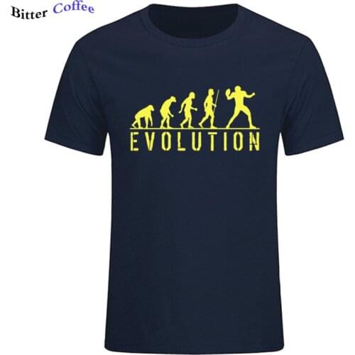 Funny Brand Mens T Shirt Wholesale Premium Men O Neck Short Sleeve Evolution American Footballer Tee Shirts cotton Plus Size