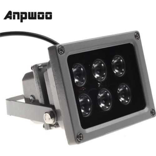 ANPWOO CCTV LEDS IR illuminator infrared lamp 6pcs Array Led IR Outdoor Waterproof Night Vision CCTV Fill Light for CCTV Camera