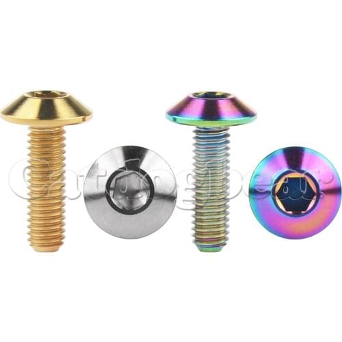 Catdogbear M6x12 15 20mm Titanium Bolts Umbrella Head Screw for Bicycle Motor Hexagon Socket Screws