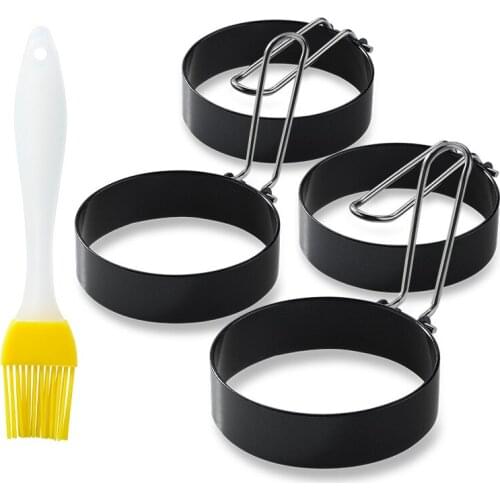 Non stick coating thickened round omelette set omelette mould hamburger patty mould cooking appliances egg tools