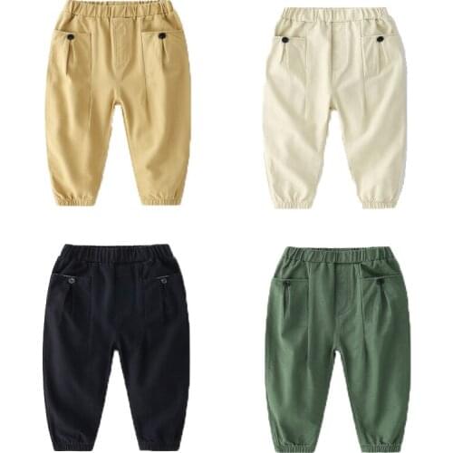 Spring Boys Harem Pants 2021 Autumn Kids Casual Trousers Baby Pant For 2-6 Years Fashion Children Clothing Toddler Cargo Pants
