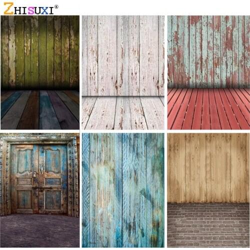 SHENGYONGBAO Vinyl Retro Wooden Floor Vintage Baby Photography Backdrops For Photo Studio Background Props 21622 SLMB-03