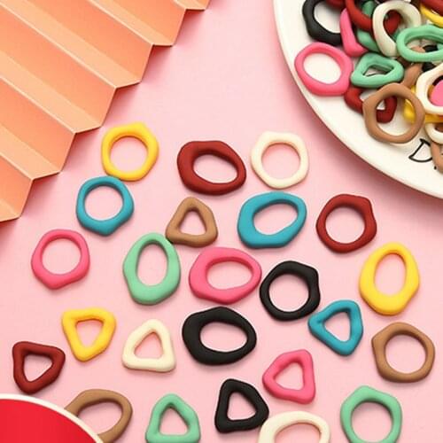 20 pcs/lot Colorful Acrylic Buckle Beads DIY Earrings Bracelets Necklace Strap Loops Connector Accessory Acrylic Chains N445