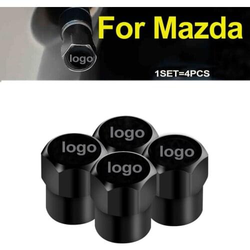 4PCS/1Set Accessory Car Tire Valve Stem Caps Car Rim Wheel Tires Valves Tyre Valve Covers for CX-5 CX-7 CX-9 RX8 1 2 3 4 7 MPV