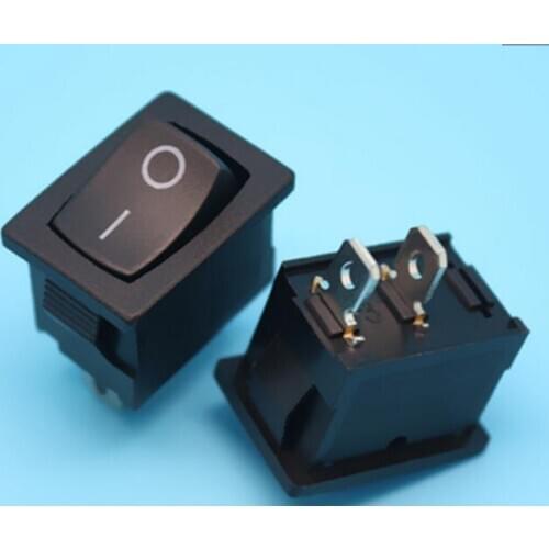 5pcs Black rocker Push Button Mini Switch KCD1 2Pin 21MM*15MM