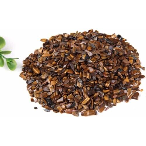 50g Natural Tiger Eye Jasper Crystal Chips Mini Tumbled Stones