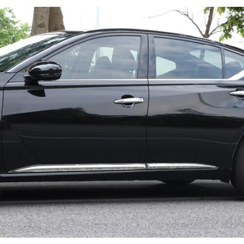 For Nissan Altima Teana 2019 2020 Car Accessories ABS Chrome Side Door Line Body Molding Strips Garnish Molding Cover Trims