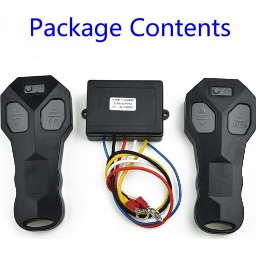 Wireless Winch Remote Control With Receiver Kit Parts Replacement for Car Truck Jeep ATV SUV Winch Remote Controller Receiver