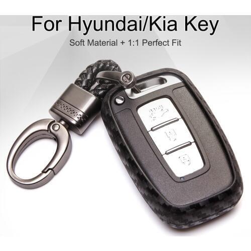 KUKAKEY Car Key Case Cover For Hyundai Elantra Equus Genesis Veloster For Kia Optima Forte Sportage Soul Shell Accessories