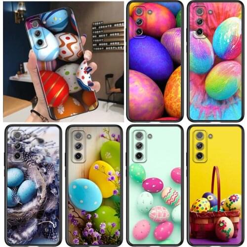 Easter eggs for Samsung Galaxy S21 Ultra Plus Note 20 10 9 8 S10 S9 S8 S7 S6 Edge Plus Black Phone Case