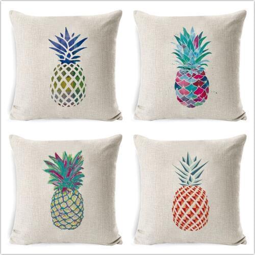 Pineapple Nordic Cushion Cover Tropic Pineapple Throw Pillow Cover Polyester Cushion Case Sofa Bed Decorative Pillow